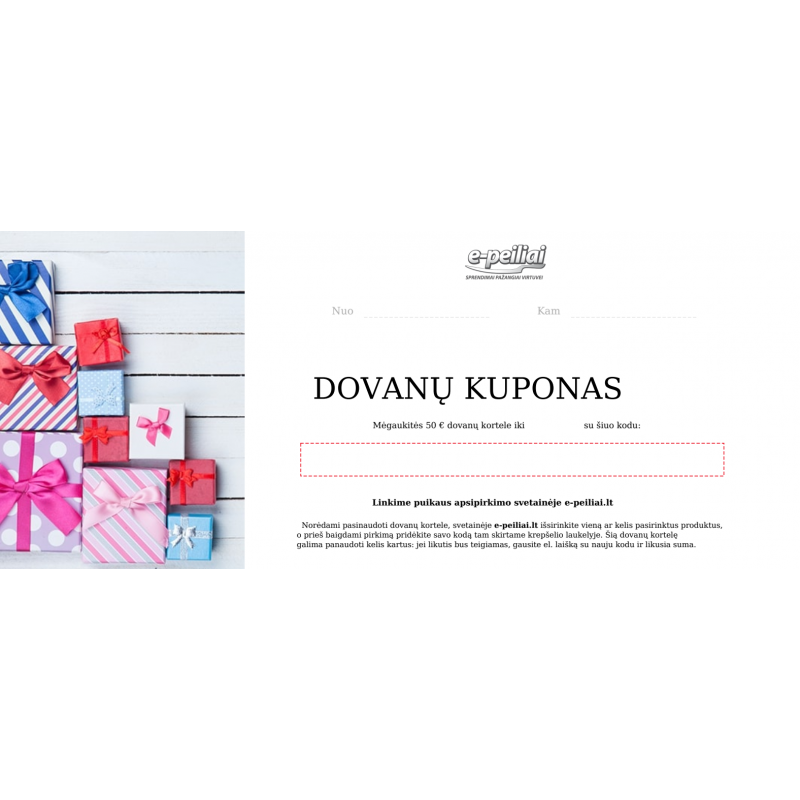 50€ Dovanų kuponas